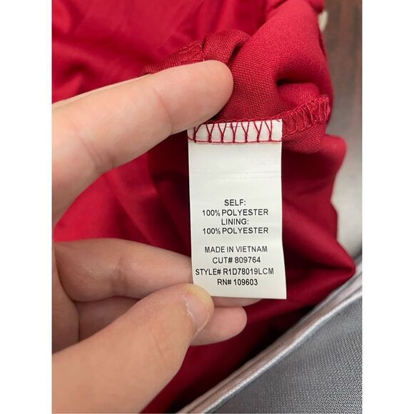 NWT Chris McLaughlin Size 14 Red Lace Short Sleeve Dress - Picture 5 of 7